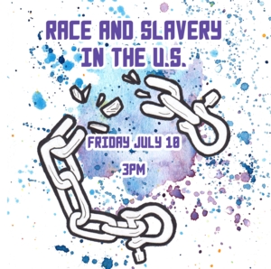 graphic promoting the event featuring an illustration of broken chains