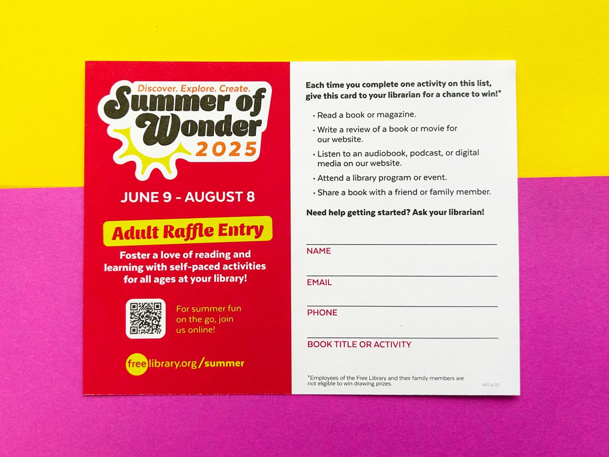 Adult Raffle Card