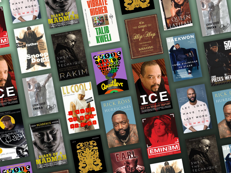 These are must-reads from the Free Library's catalog authored by top hip hop artists that shaped the genre.
