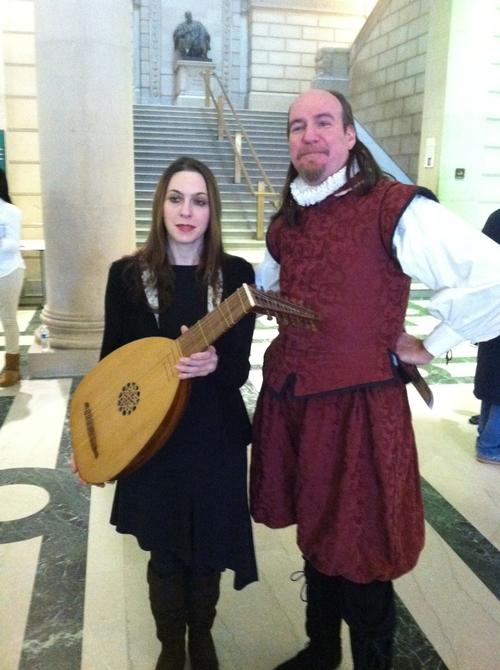 Lute player Monique Canniere joins William Shakespeare for the Year of the Bard Kickoff