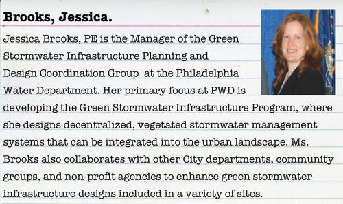 Jessica Brooks will be on hand to talk about Philly's green water initiatives!