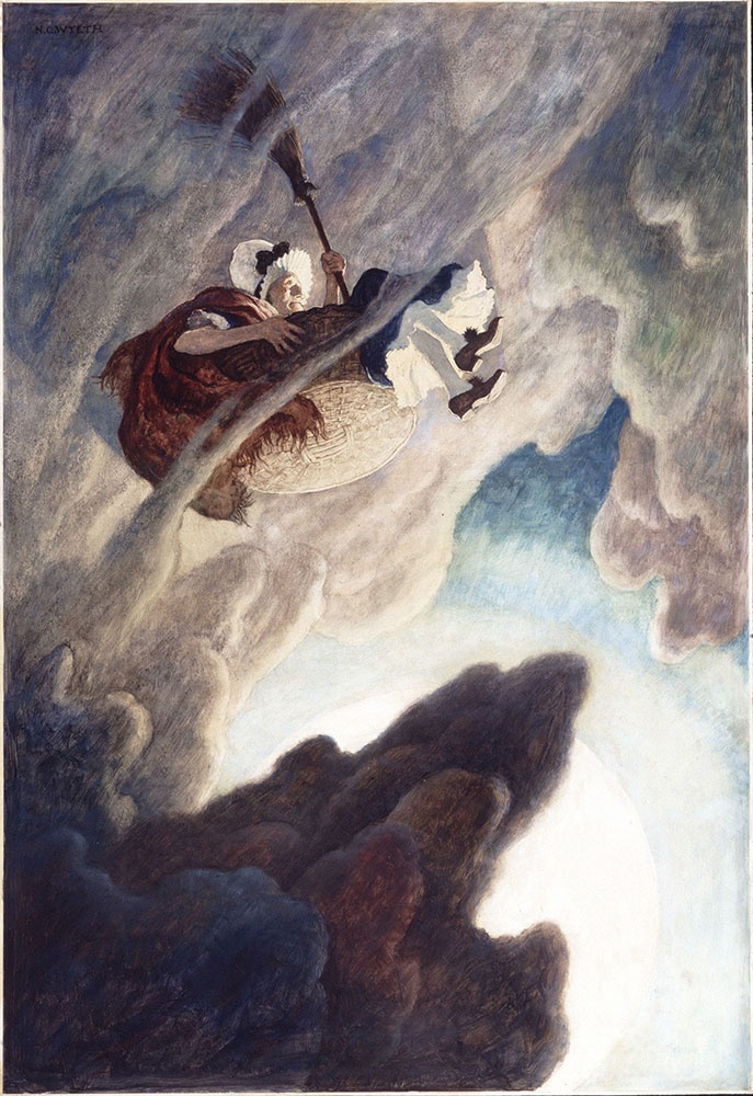 N. C. Wyeth's illustration from the second edition of the Anthology of Children's Literature (1940).