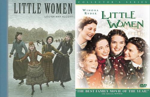 <i>Little Women</i> book and DVD covers