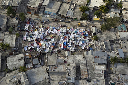 Tents in a Haitian Neighborhood