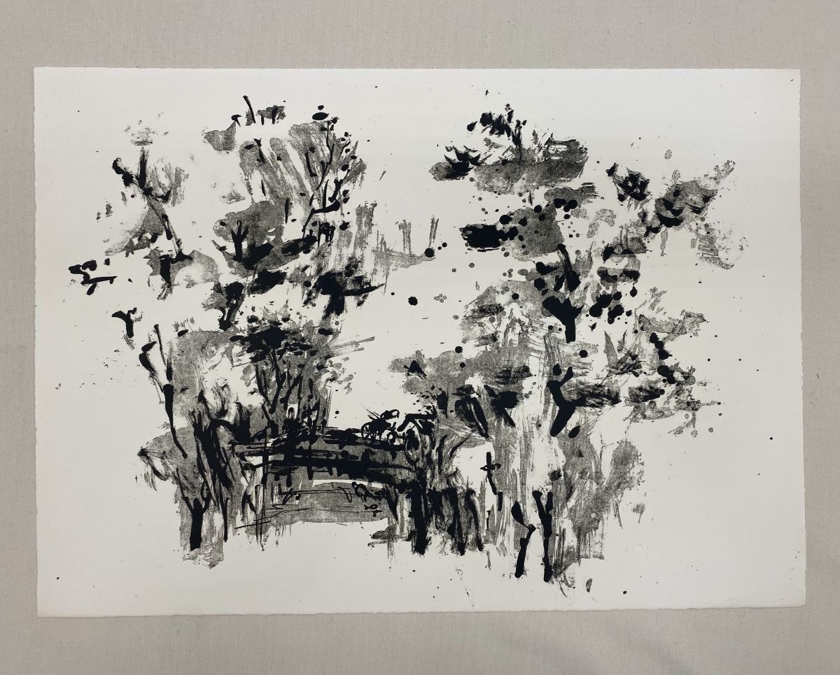 Untitled lithograph by Chen Lok Lee circa 1992