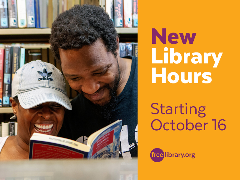 The Free Library updated its hours of operation on Monday, October 16, 2023.