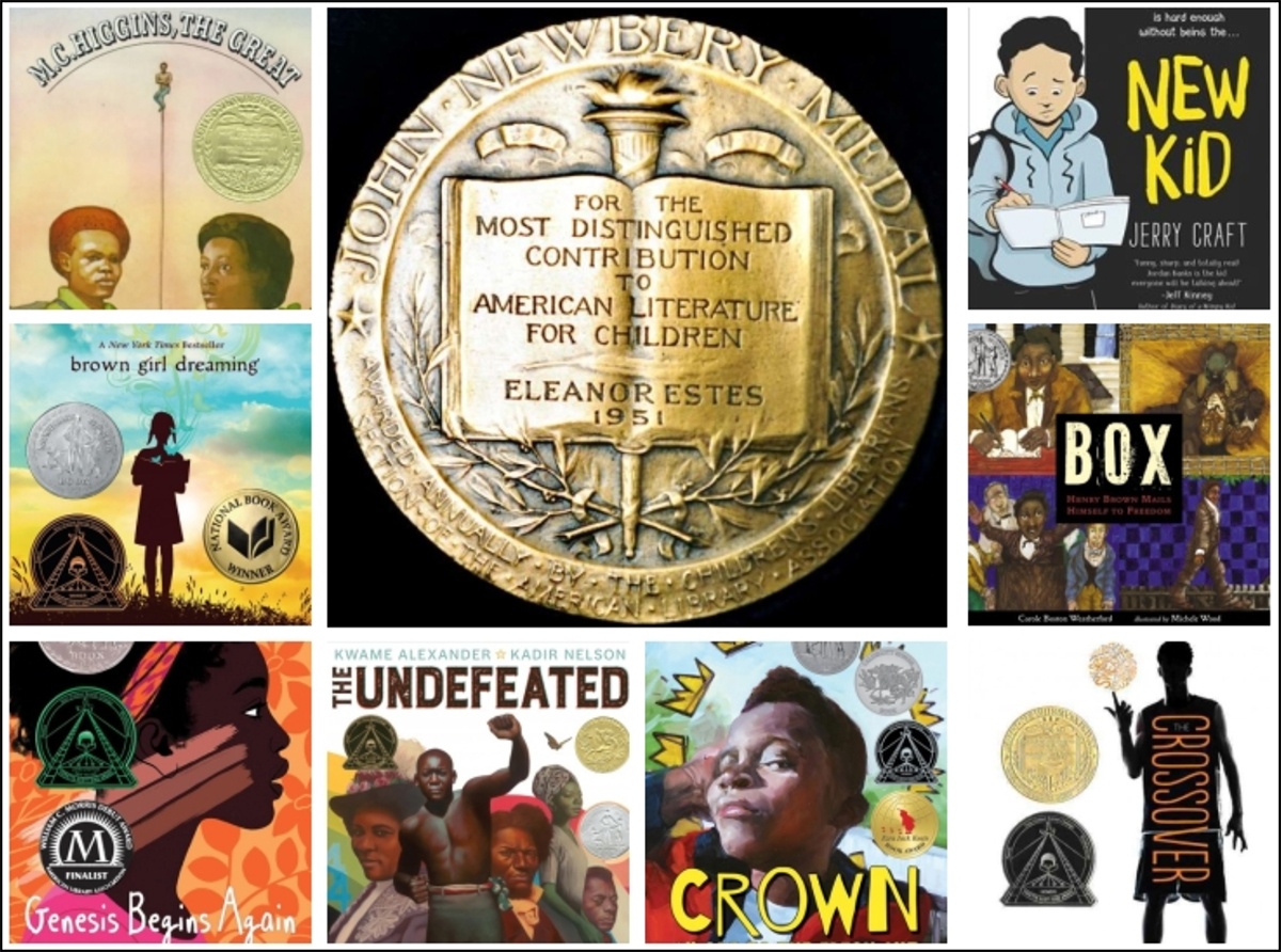 Newbery award-winning and honored Black authors and their books.