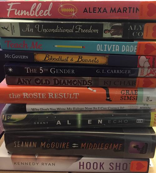 A stack of some of Dena's favorite books read in 2019!