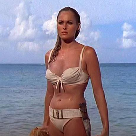 Ursula Andress as Honey Rider in the film <i>Dr. No</i> (image source: wikipedia)