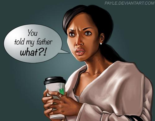 Fanart Olivia Pope from Scandal (deviantart.com/art/You-told-my-father-what-420047015)