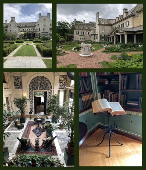 collage of images from the house tour of the George Eastman Museum