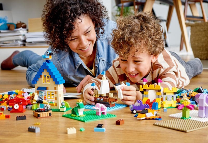 Check out a LEGO book from the library and build something fun!