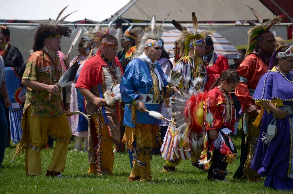 Members of the Lenni-Lenape tribe at the annual Lenni-Lenape Pow-Wow