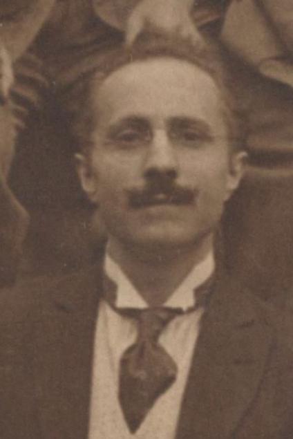 Arturo Andreoni (1876-1970). Detail from Choral Classes 1917-1918 group photograph. https://libwww.freelibrary.org/digital/item/10574