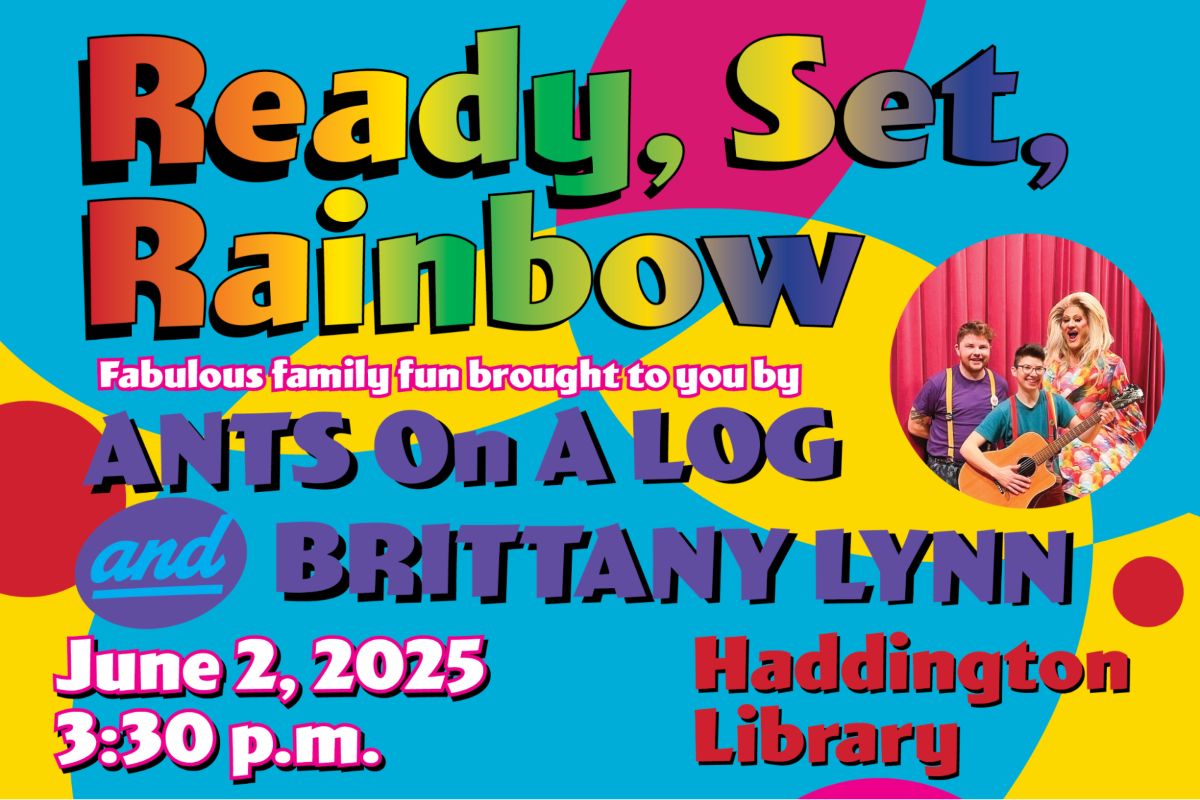 Ready, Set, Rainbow is a free, family-friendly Pride Month event at Haddington Library on Monday, June 2 at 3:30 p.m.