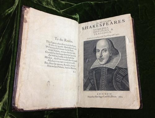 This rare Shakespeare First Folio will be on public view in our Rare Book Department for a brief time, from September 16 – October 19, 2019.