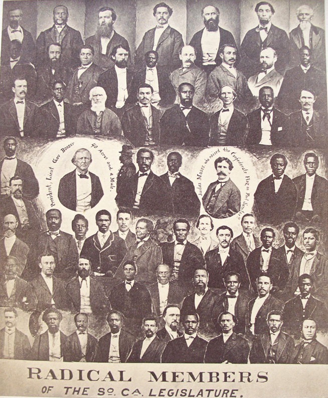 Though created by opponents of Reconstruction, this composite image can be viewed as a collage of heroes.