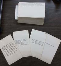 Mysterious index cards in the Lloyd Alexander papers