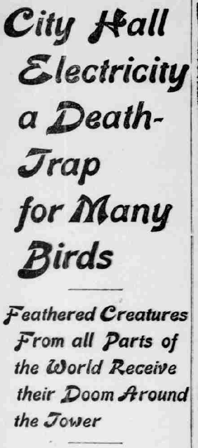 Philadelphia Inquirer headline, October 15, 1899.