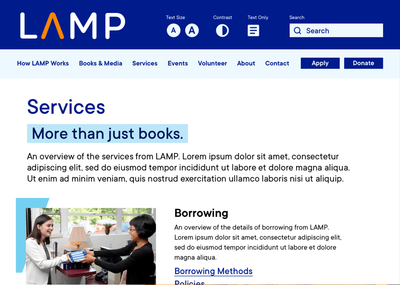 Find services, collections, and more information at MyLAMP.org.
