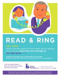  Read and Ring Mayor Kenney and tell him about your favorite books!