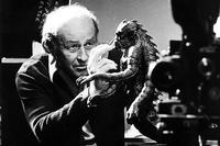 Ray Harryhausen on set with The Kraken (photo: Everett Collection)