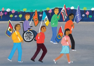 Indigenous Peoples' Day. Illustration by Frane Lessac
