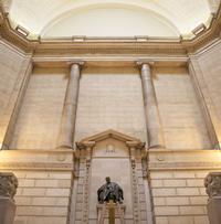 Bronze statue of Free Library founder Dr. William Pepper. Image credit: Moss + Isaac