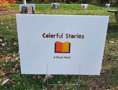 Lisa Browne of Colorful Stories came up with the story and idea for the book walk event.