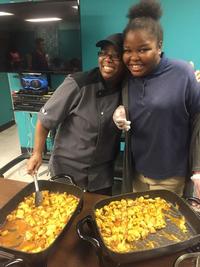 Teen cooking class at Queen Memorial Library