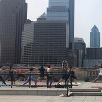Roots2Rise yoga classes on the rooftop of Parkway Central Library, every Saturday morning from 10:00 a.m. to 11:00 a.m., until July 20!